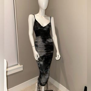 JLUXLABEL MAXI DRESS, Black and silver